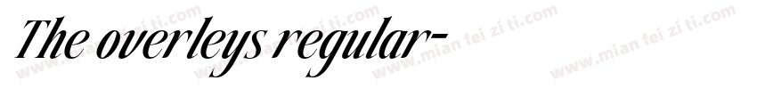 The overleys regular字体转换